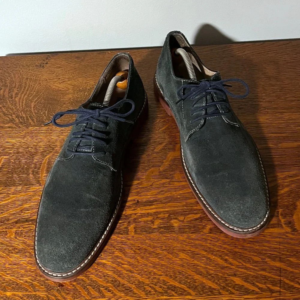 Aston Grey Suede Oxford Shoes